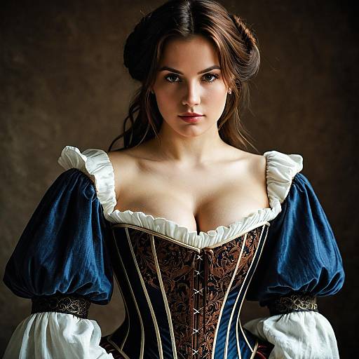 Elegant Medieval Corset Dress Design