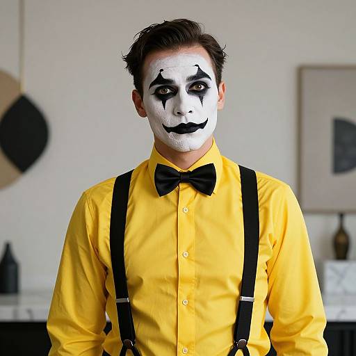 Dramatic Theatrical Man in Vibrant Attire