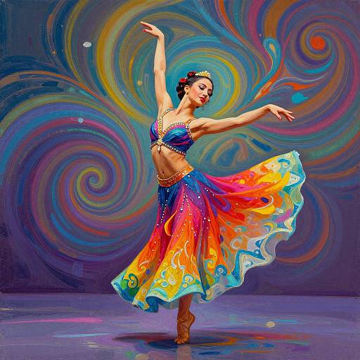 Vibrant Female Dancer in Motion
