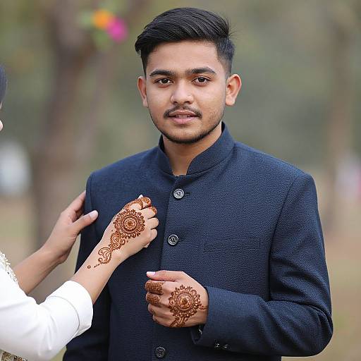 Realistic Groom at Mehndi Function