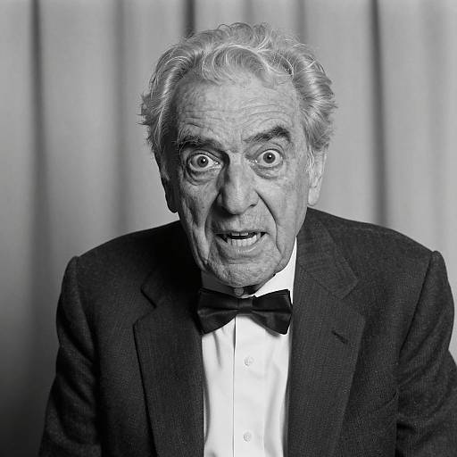 Elderly Man in Suit with Intense Expression