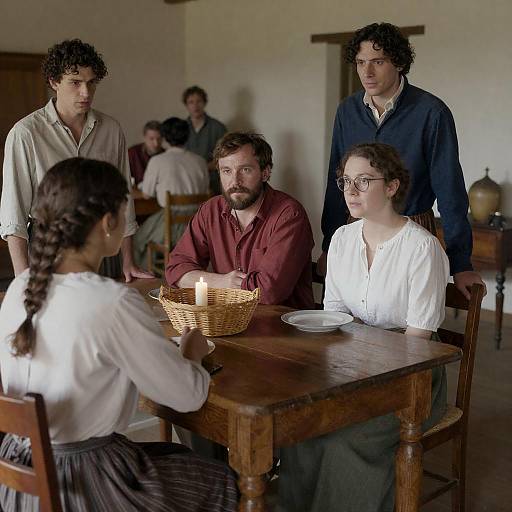 19th Century Gathering at Rustic Table