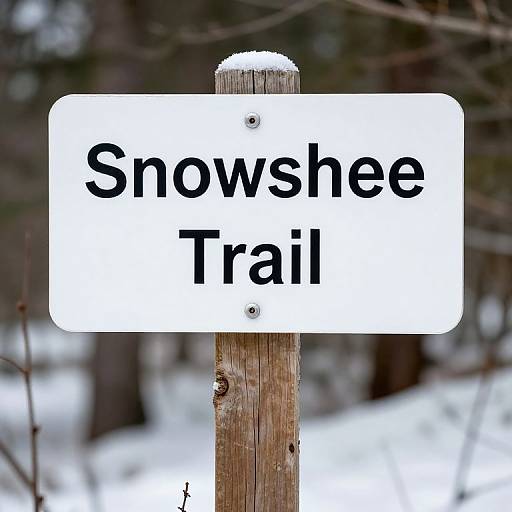 Snowshoe Trail Marker Sign