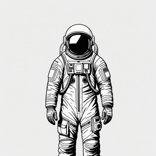 Minimalistic Astronaut Illustration