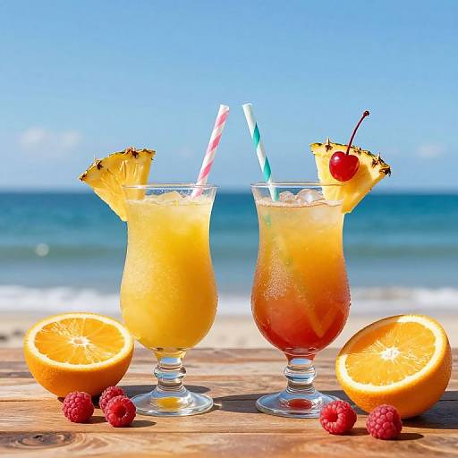 Tropical Drinks by Ocean View