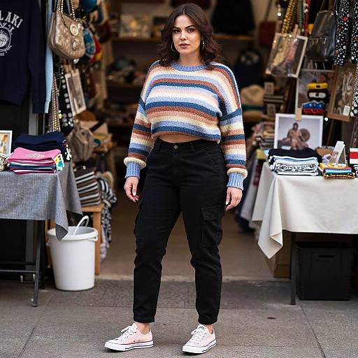 Busty Woman in Chuck Close Style