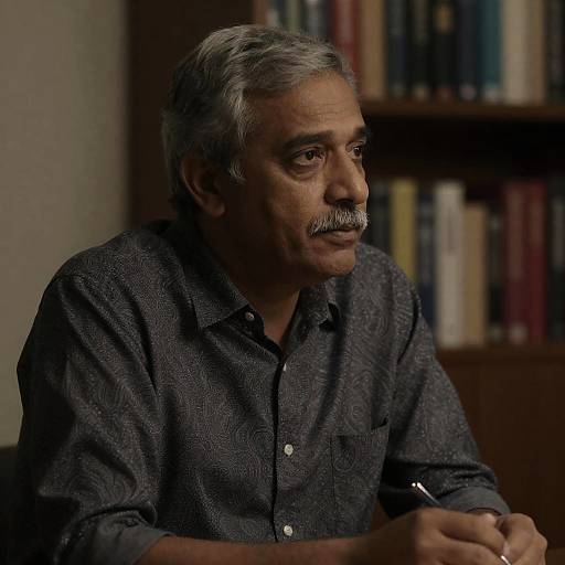 Middle-Aged Man Seated with Pen