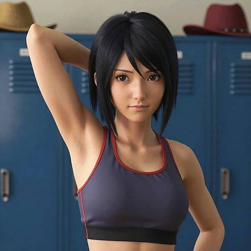 Colorful Cinematic Hinata in Locker Room