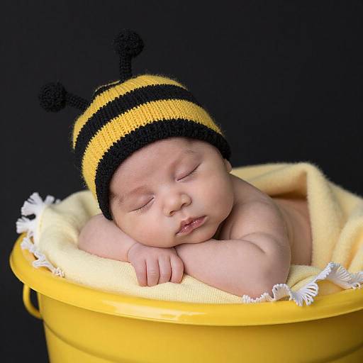 Adorable Baby in Bee Hat Photography