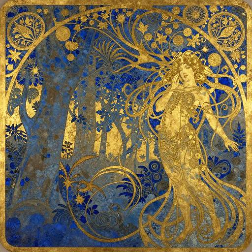 Kinetic Art Nouveau Forest Canopy