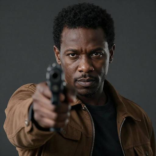 Dramatic Portrait of a Determined Man