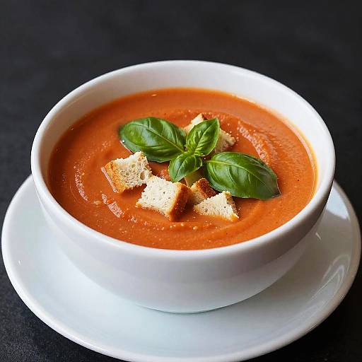 Vibrant Tomato Soup with Basil