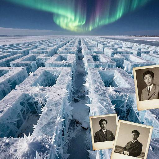 Surreal Icy Labyrinths Collage