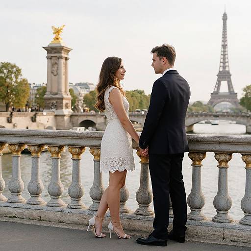 Romantic Couple Session at Pont Alexandre III
