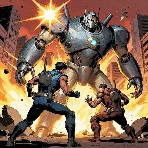 Epic Robot vs Monster Urban Battle