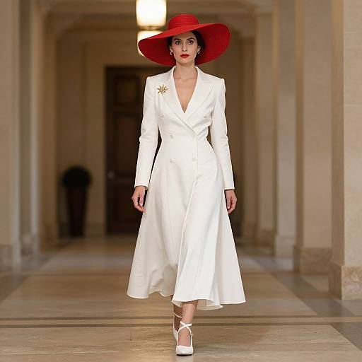 Elegant Lady in Star Dress Costume