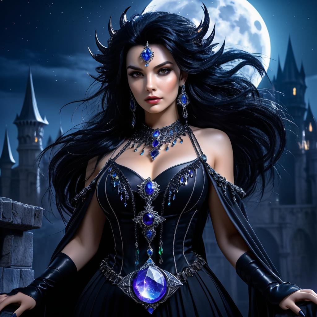 Enchanting Sorceress in Gothic Atmosphere