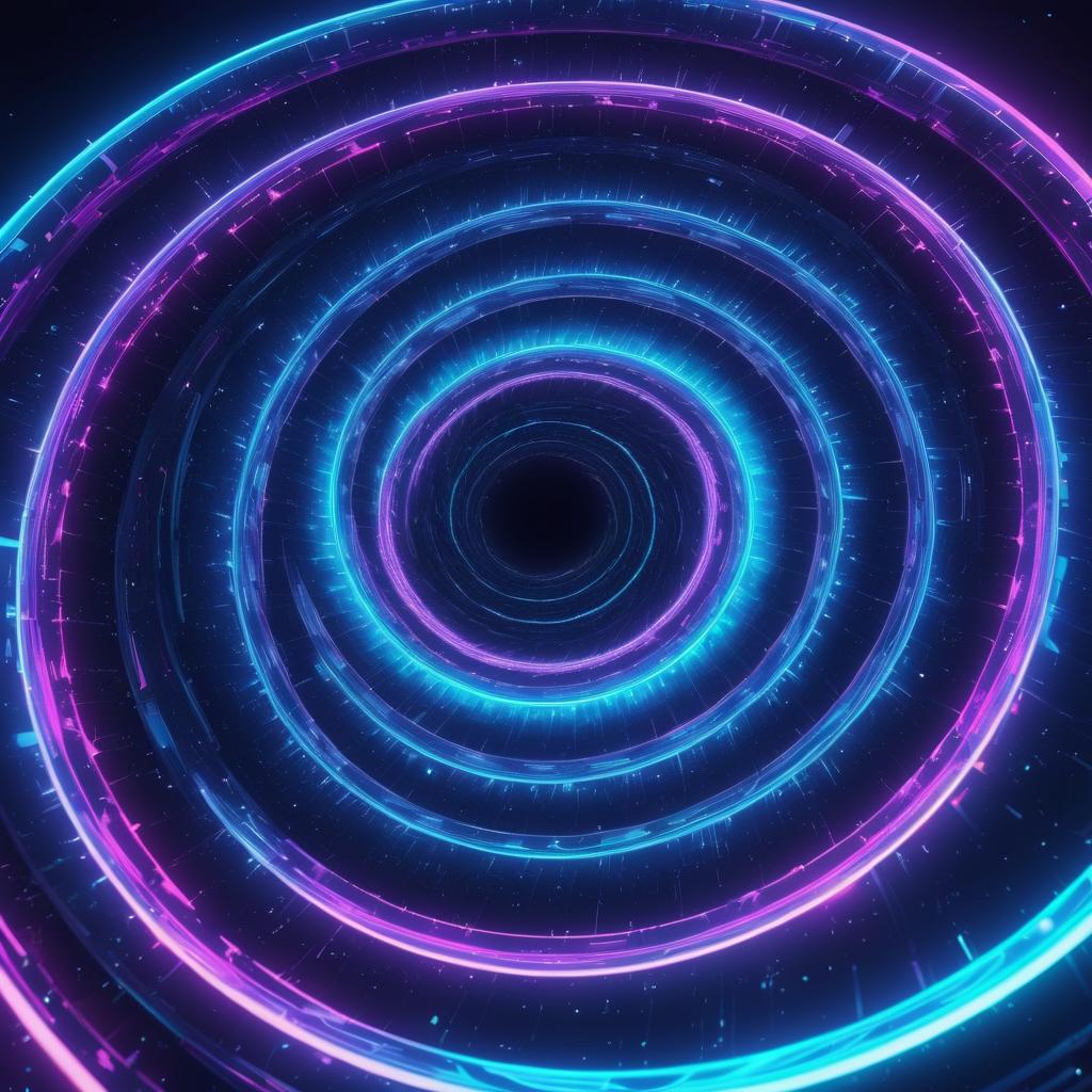 Vibrant Cosmic Spiral in Surreal Neon