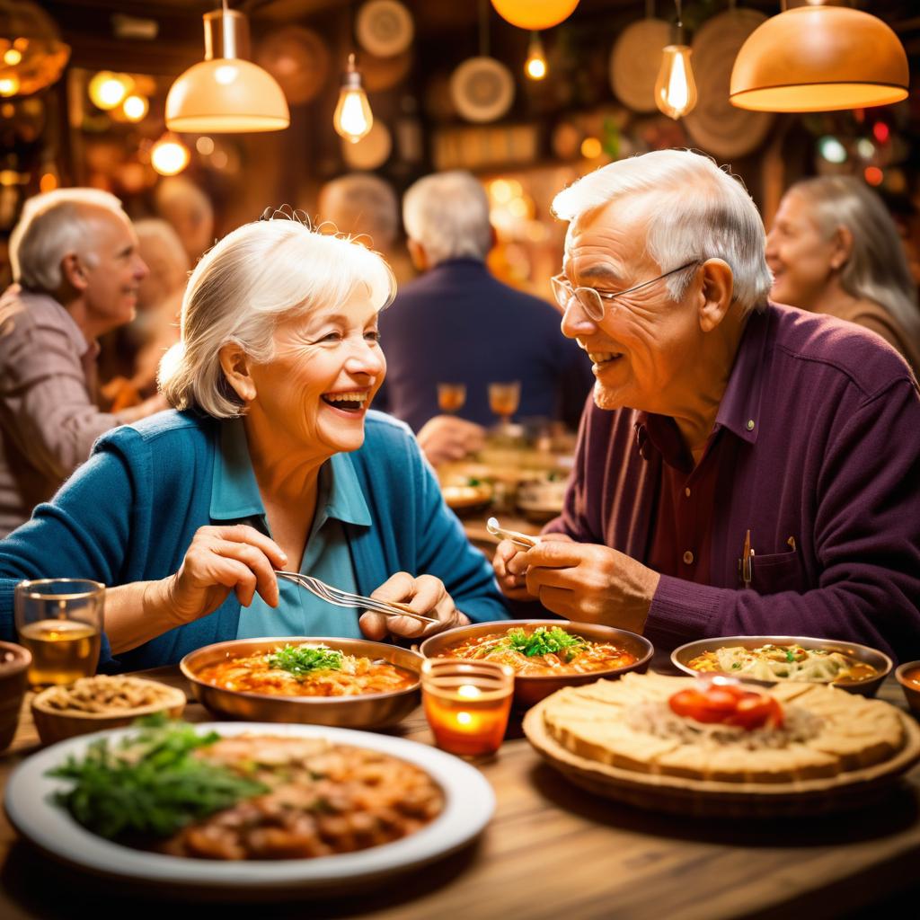 Cozy Bar Scene with Joyful Elders