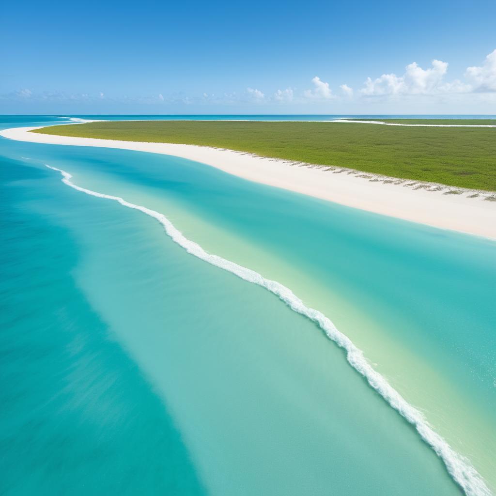 Expansive Island with Swaying Sands