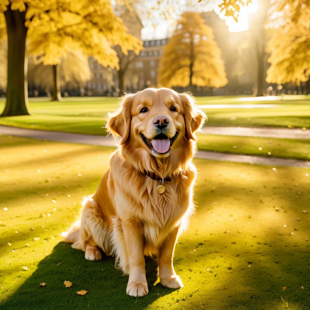 Charming Golden Retriever in Sunny Park