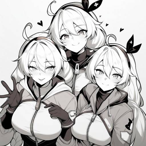 Monochrome Trio with Kiana Kaslana