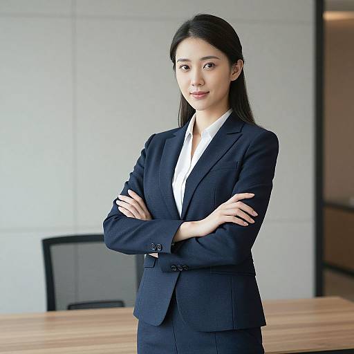 Confident Woman in Business Suit