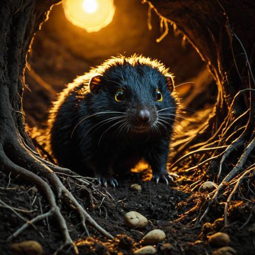 Mysterious Mole in Subterranean Burrow