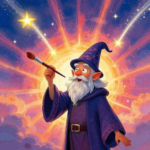 Ratatouille Wizard Painting Magical Sky