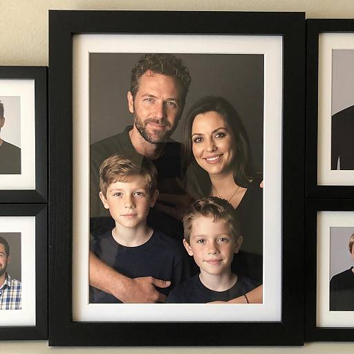Family Portrait in a Dark Frame