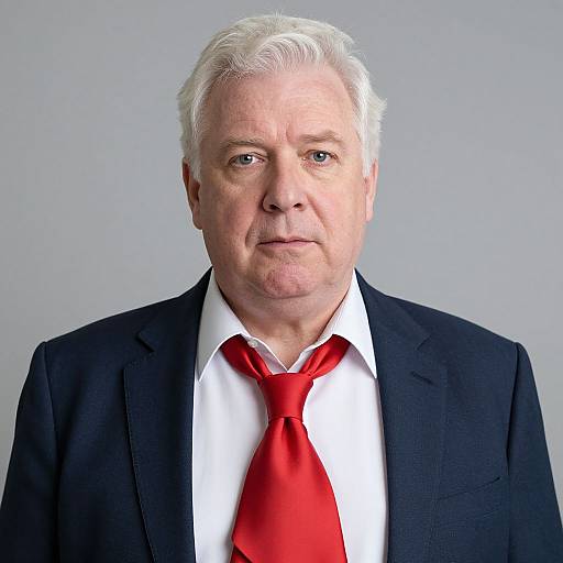 Realistic Plus Size Older Man Portrait