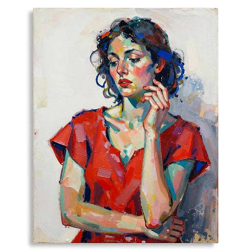 Expressionist Fragmented Woman Portrait