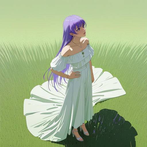 Contemplative Girl in Serene Meadow
