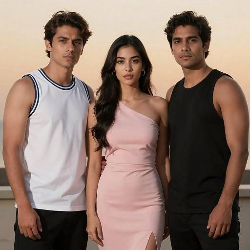 Intense Portrait of Three Individuals