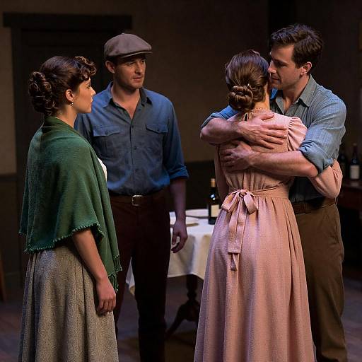 Bootlegger Parlor: Intimate Four-Person Scene