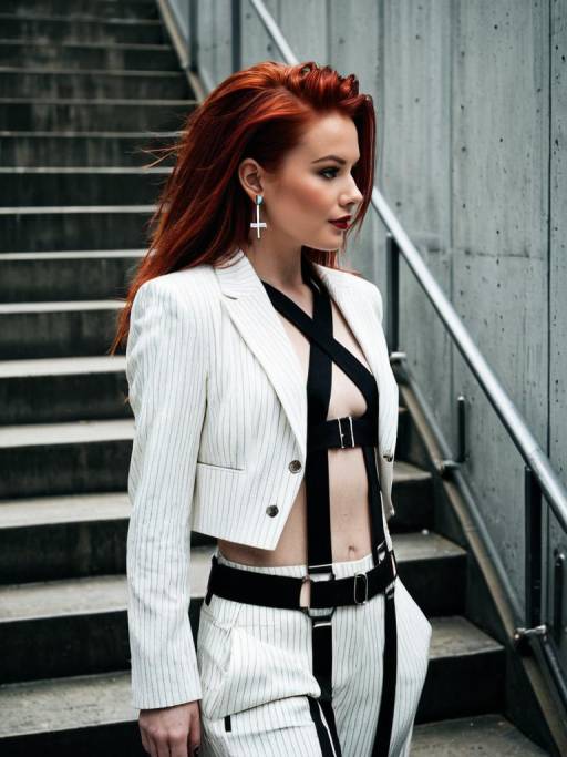 Confident Red-Haired Woman Portrait
