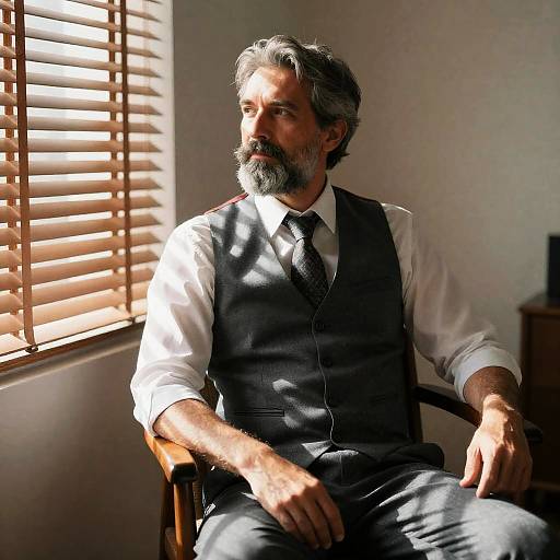 Sunlit Portrait of a Distinguished Gentleman