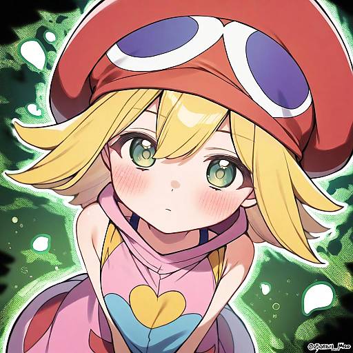 Illustration of Amitie (puyopuyo), puyopuyo in the style of Spicy moo