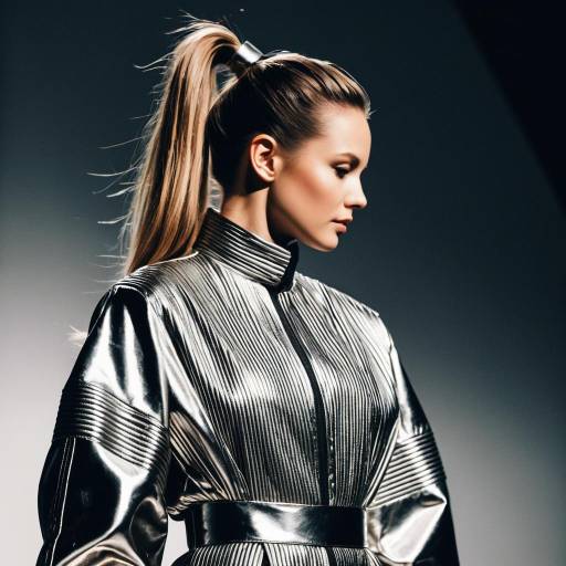 Avant-Garde Fashion with Voluminous Ponytail Avant-Garde Fashion with Voluminous Ponytail