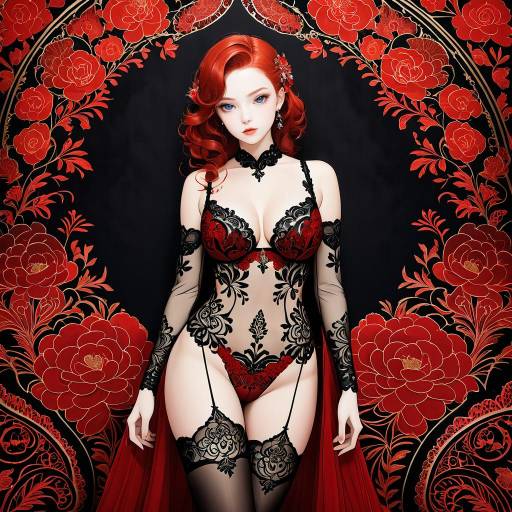 Radiant Woman inElegant Lingerie Pose Radiant Woman inElegant Lingerie Pose