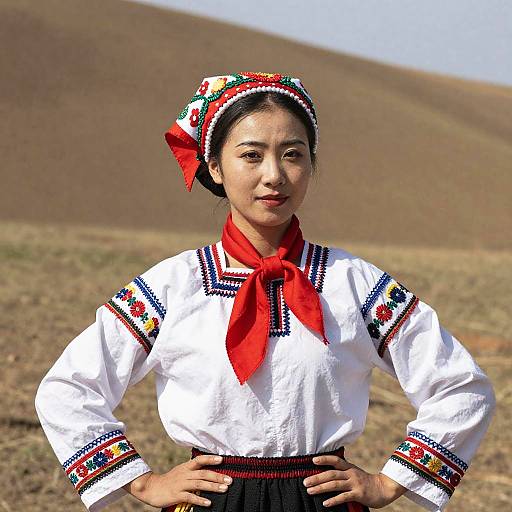 Traditional American Woman in Costume