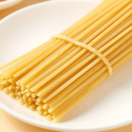 Woven Spaghetti Strands on Plate
