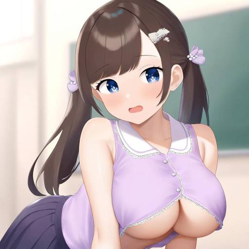 Elegant Schoolgirl with Twintails