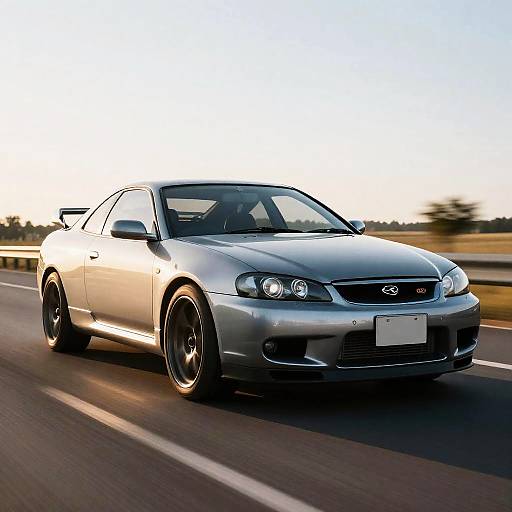 Sports Car Motion Blur with Spoiler