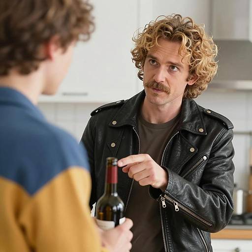 Dynamic Kitchen Scene with Two Characters