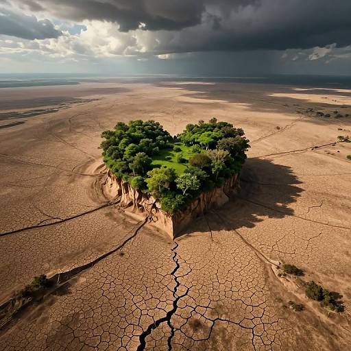 Post-Apocalyptic Heart-Shaped Island