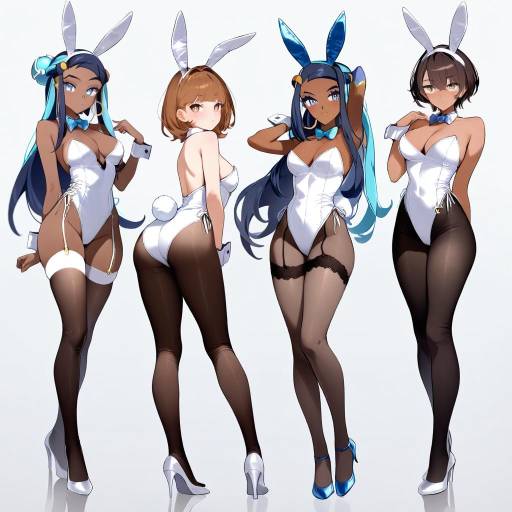 Playful Bunny Girls in Stylish Outfits