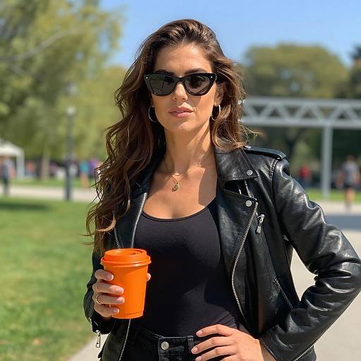 Stylish Woman Enjoying a Sunny Day