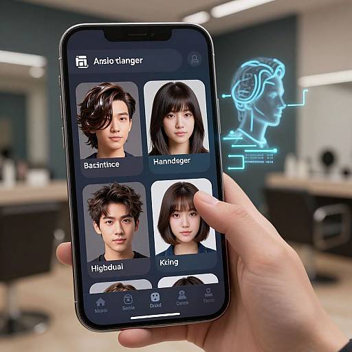 Realistic AI Hairstyle Changer Interface