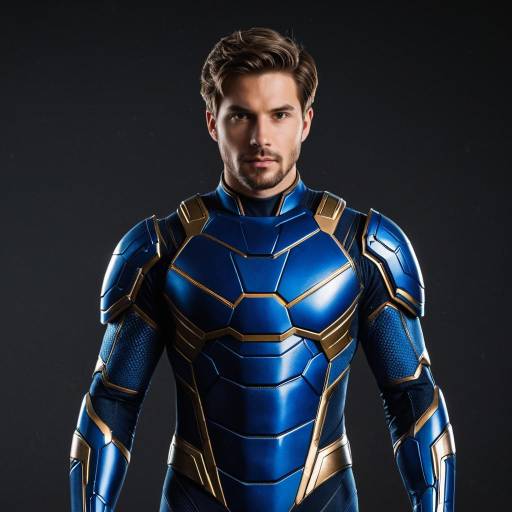 Quantum Suit Superhero Boy Portrait